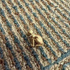 Free People Gold Cat Brooch